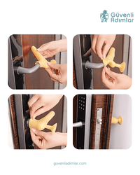 Çarpma Önleyici Silikon Kapı Kolu Kılıfı