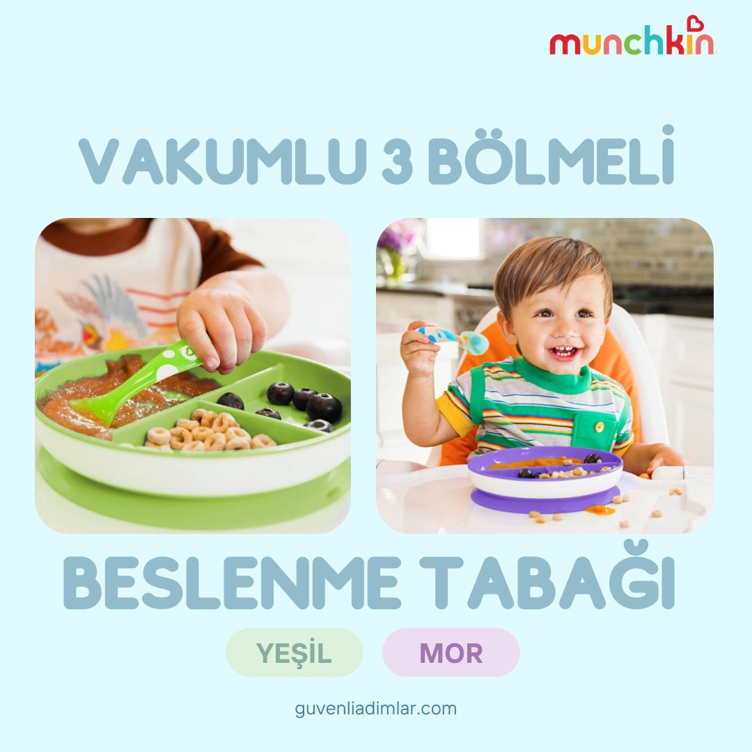 Vakumlu 3 Bölmeli Beslenme Tabağı