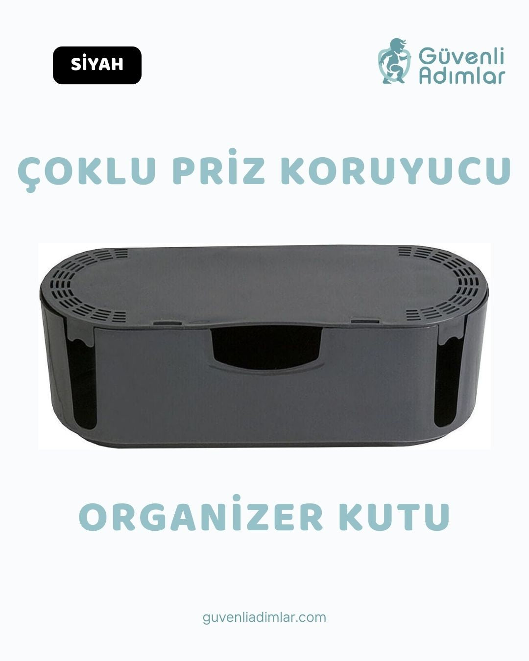 Priz Saklama Güvenlik Kutusu - Siyah