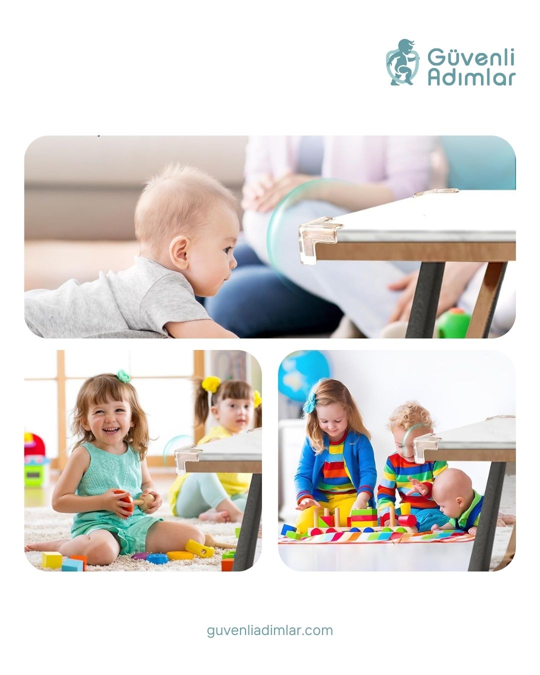 Şeffaf Keskin Köşe Yumuşatıcı - 4'lü Set