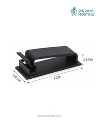 Kablo Düzenleyici 4'lü Klips Set Siyah