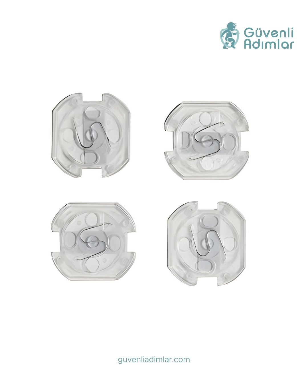Otomatik Şeffaf Priz Kapağı - 4'lü Paket