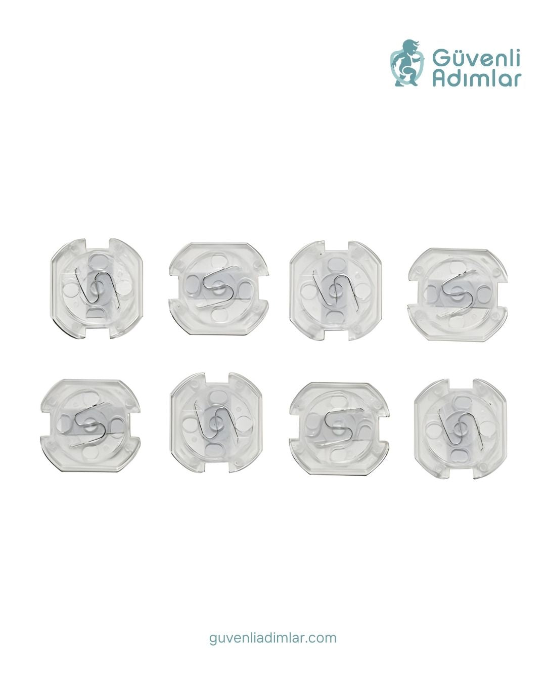 Otomatik Şeffaf Priz Kapağı - 8'li Paket