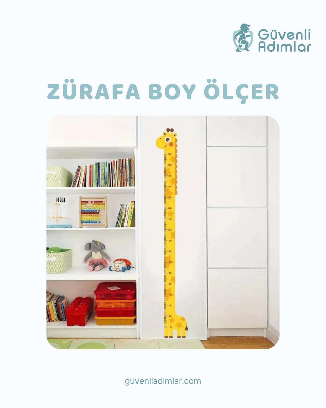 Sevimli Sarı Zürafa Boy Ölçüsü Sticker