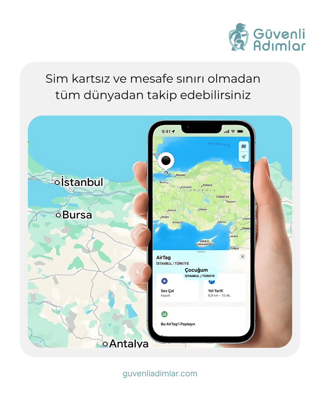 Çocuk Takip Tabanlığı (iPhone “Bul” uygulaması ile konum takibi)