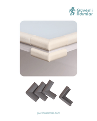 Kauçuk İnce Bej Köşe Koruyucu 4'lü Set