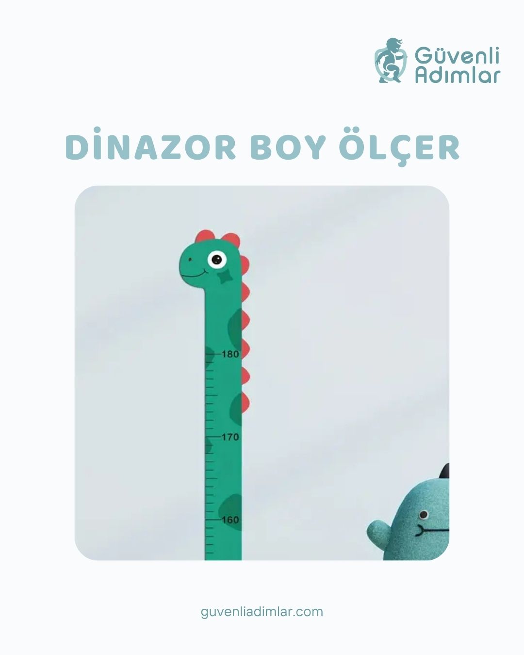Sevimli Dinazor Boy Ölçüsü Sticker
