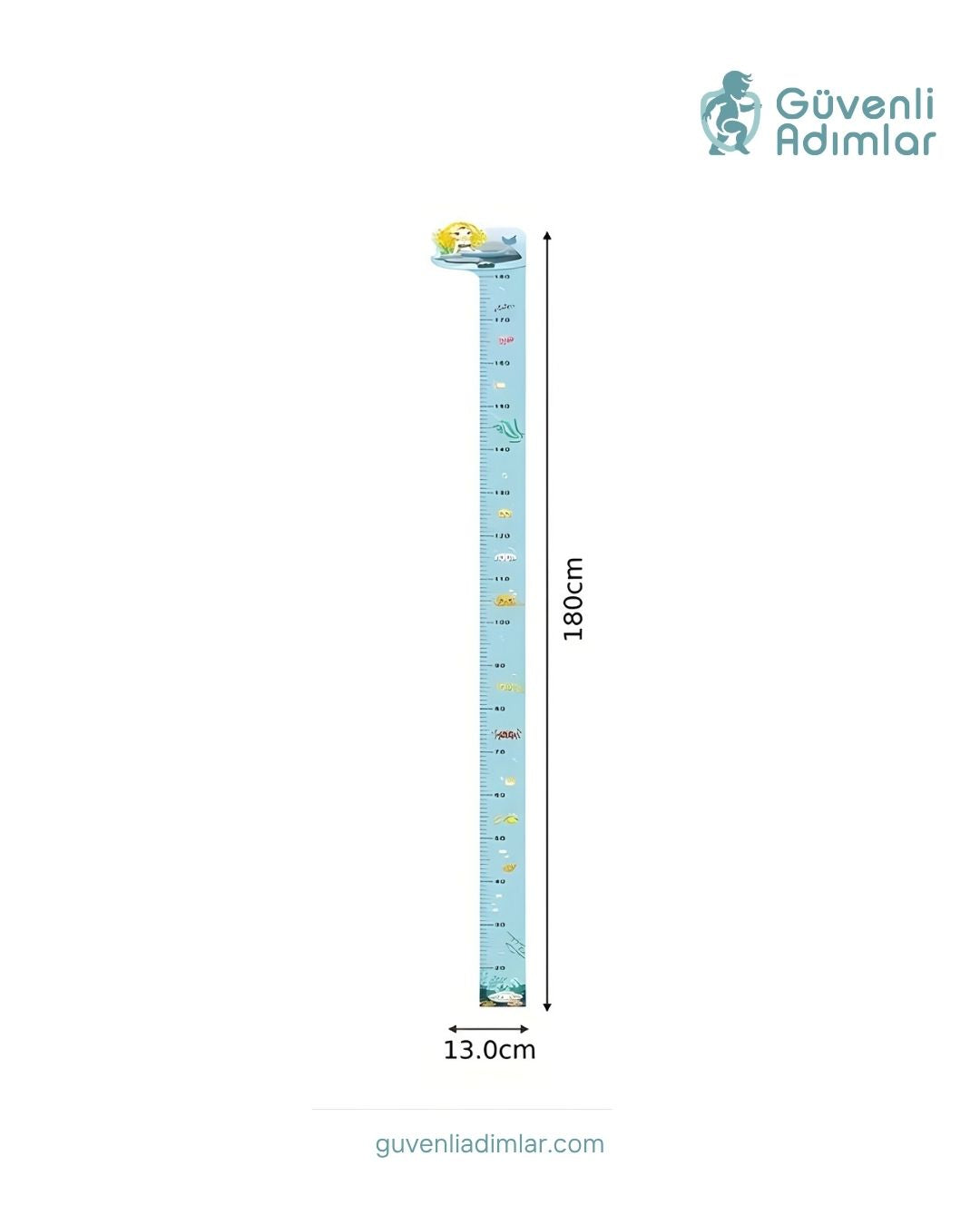 Deniz Kızı Boy Ölçüsü Sticker