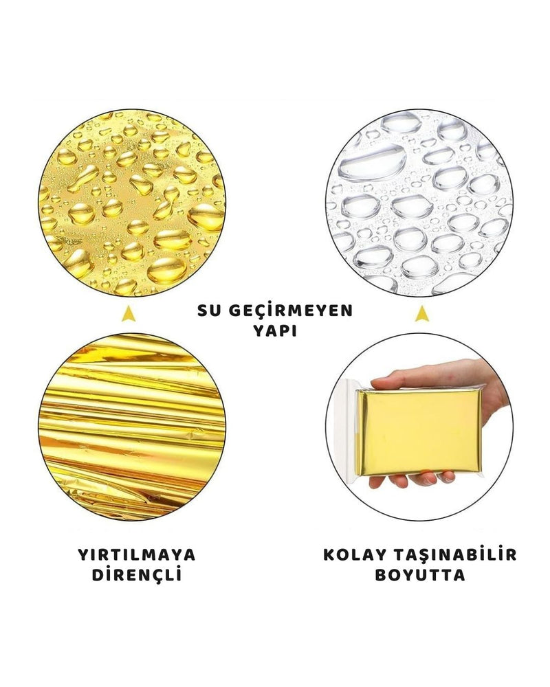 Acil Durum Termal İlk Yardım Battaniyesi 160x210 cm