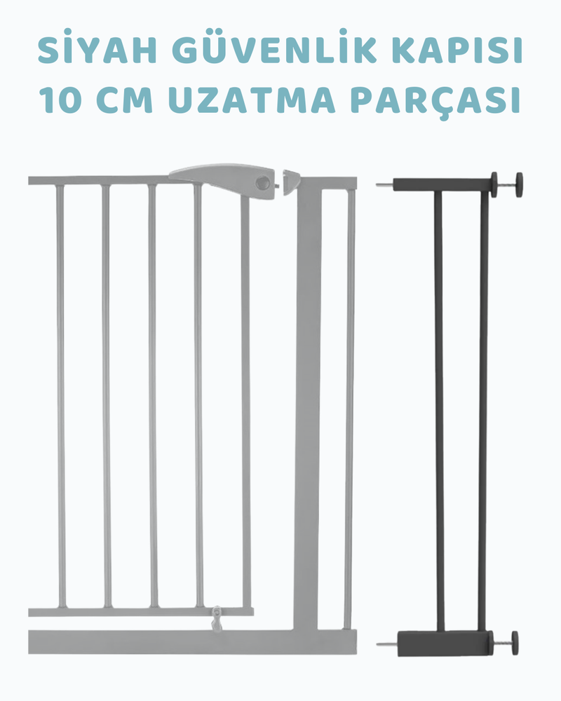 Siyah Güvenlik Kapısı 10 Cm Uzatma Parçası