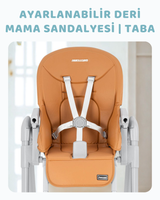 Ayarlanabilir Deri Mama Sandalyesi | Taba