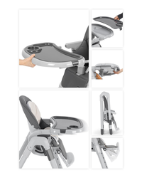 Ayarlanabilir Deri Mama Sandalyesi | Gri