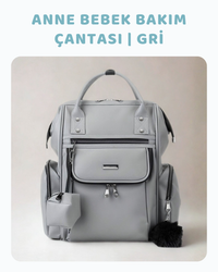 Anne Bebek Bakım Çantası | Gri