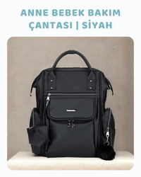 Anne Bebek Bakım Çantası | Siyah