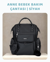 Anne Bebek Bakım Çantası | Siyah