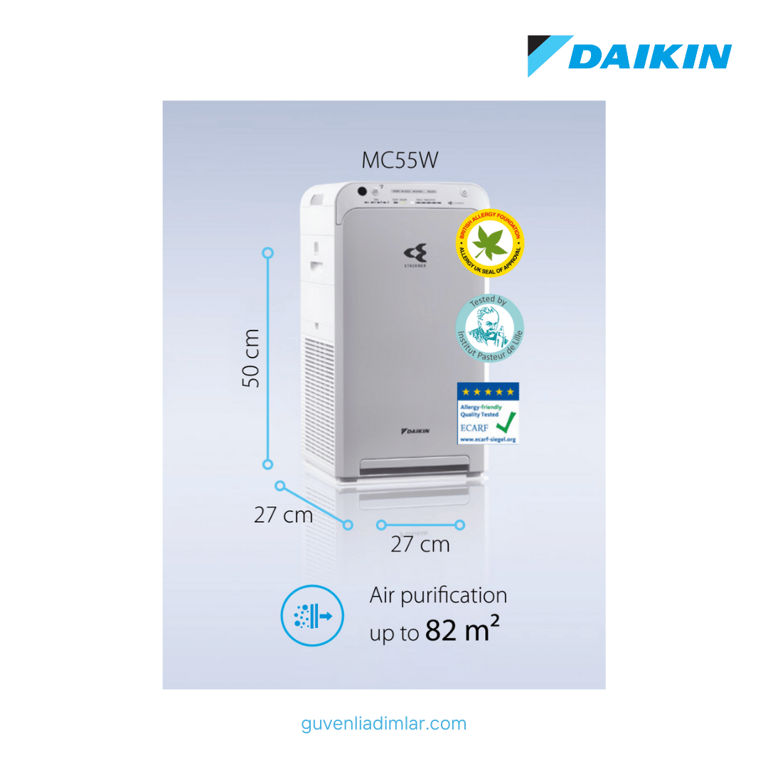 Daikin Hava Temizleme Cihazı | 82 m² | MC55W