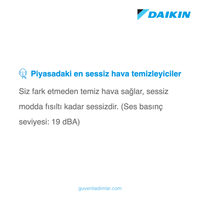 Daikin Hava Temizleme Cihazı | 82 m² | MC55W