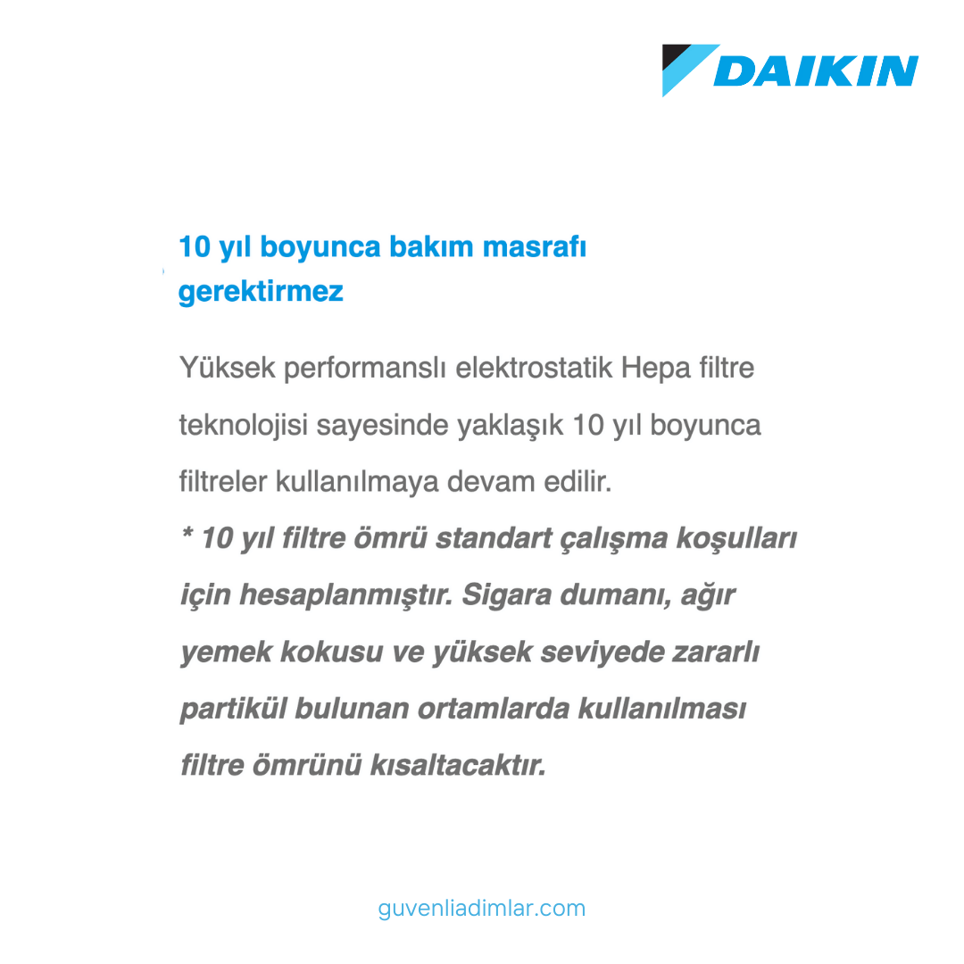 Daikin Hava Temizleme Cihazı | 82 m² | MC55W