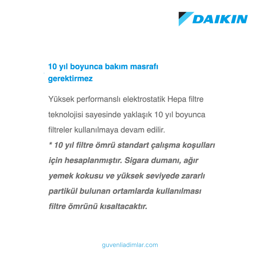 Daikin Hava Temizleme Cihazı | 82 m² | MCK55W