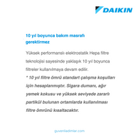 Daikin Hava Temizleme Cihazı | 82 m² | MCK55W