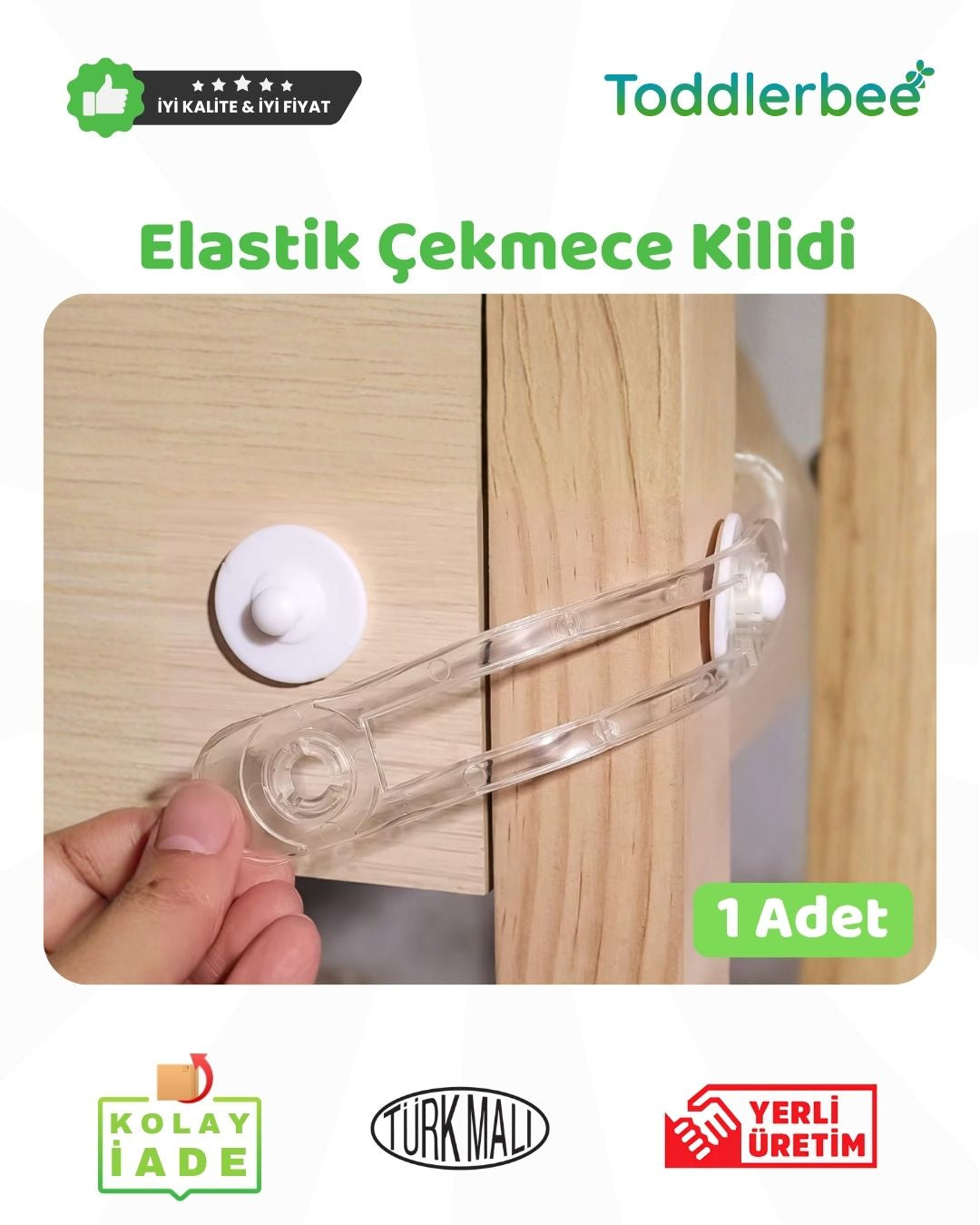 Şeffaf Elastik Çocuk Çekmece Kilidi