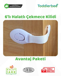 Örme Halatlı & Basmalı Çekmece Kilidi (6 Adet)