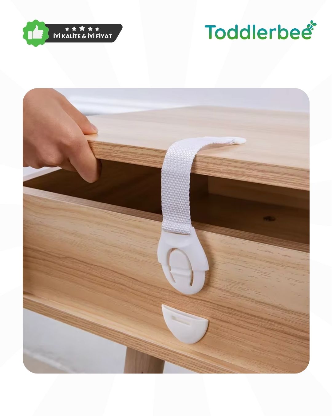 Örme Halatlı & Basmalı Çekmece Kilidi (6 Adet)