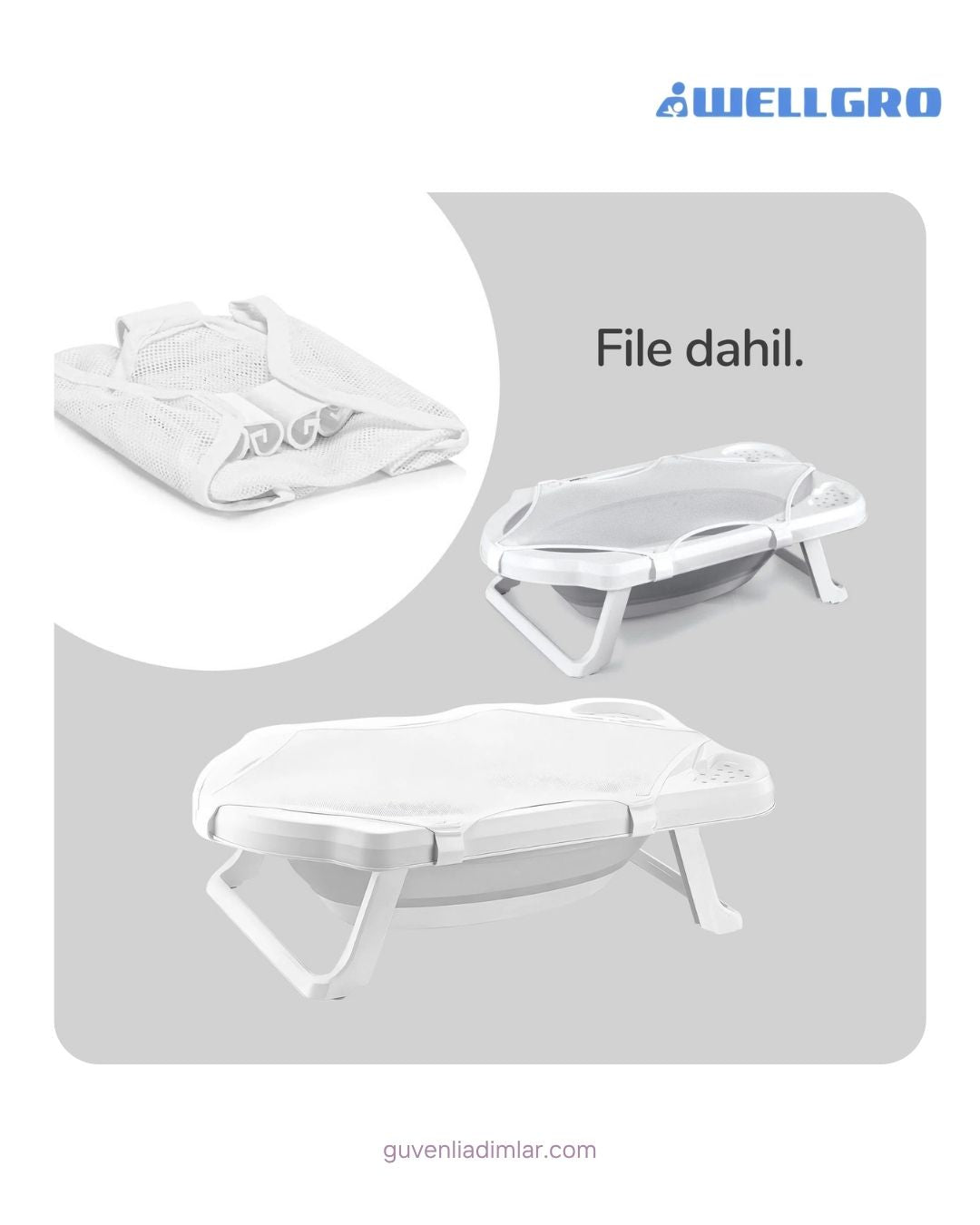 Katlanır Bebek Küveti 4’lü Set