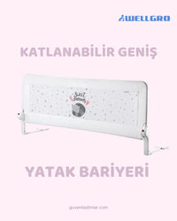 Katlanır Premium Yatak Bariyeri 150x65cm
