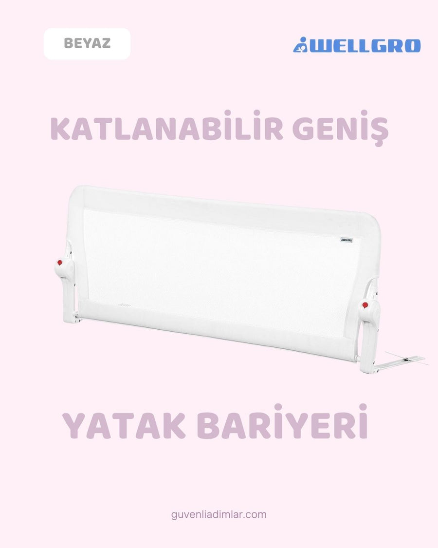 Premium Yatak Bariyeri 150x65cm Beyaz