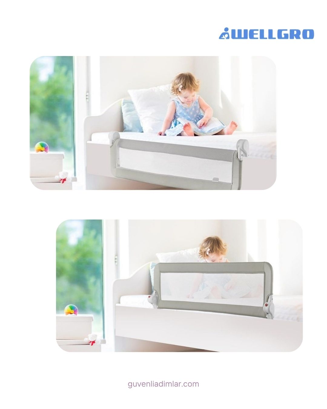 Katlanır Premium Yatak Bariyeri 150x65cm