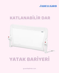 Katlanır Premium Yatak Bariyeri 90x65cm