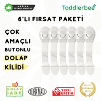 6 Adet Bebek Çocuk Dolap Çekmece Çok Amaçlı Kilit