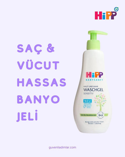 HiPP Babysanft Saç ve Vücut Banyo Jeli – Hassas Ciltler İçin Organik Badem Özlü (400ml)