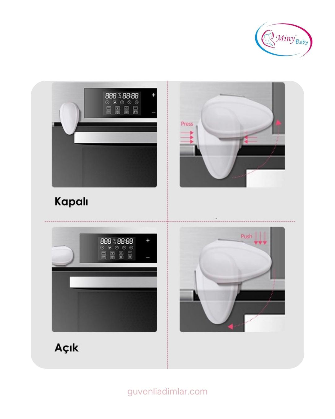 Miny Baby Fırın Kapak Kilidi
