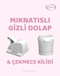 Mıknatıslı Gizli Dolap & Çekmece Kilidi 2'li Set