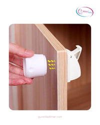 Mıknatıslı Gizli Dolap & Çekmece Kilidi 2'li Set