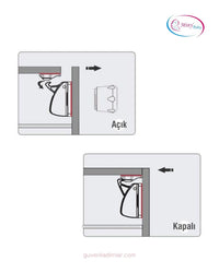 Mıknatıslı Gizli Dolap & Çekmece Kilidi 2'li Set