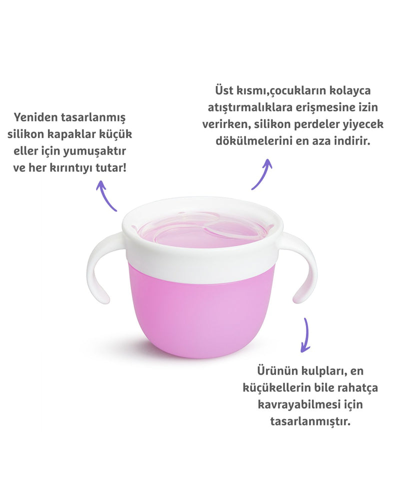 Munchknin Dökülmeyi Önleyen Atıştırmalık Kabı, , 266ml, 12ay , Mor, 1 Adet