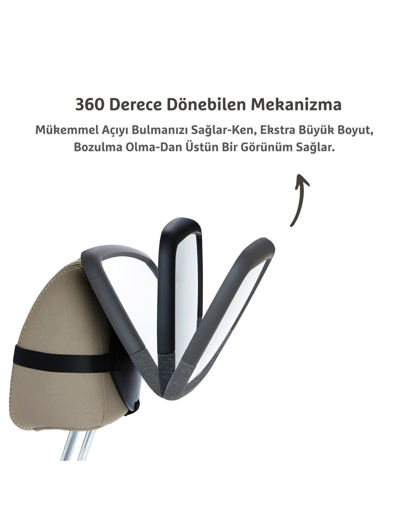 Munchkin Brica 360° Ayarlanabilen Bebek Araba Aynası | Geniş Açı | 28,5 x 20 cm
