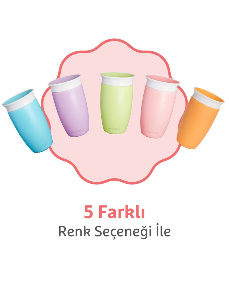 Munchkin Mucize 360° Alıştırma Bardağı, 12ay+, 296ml Pembe