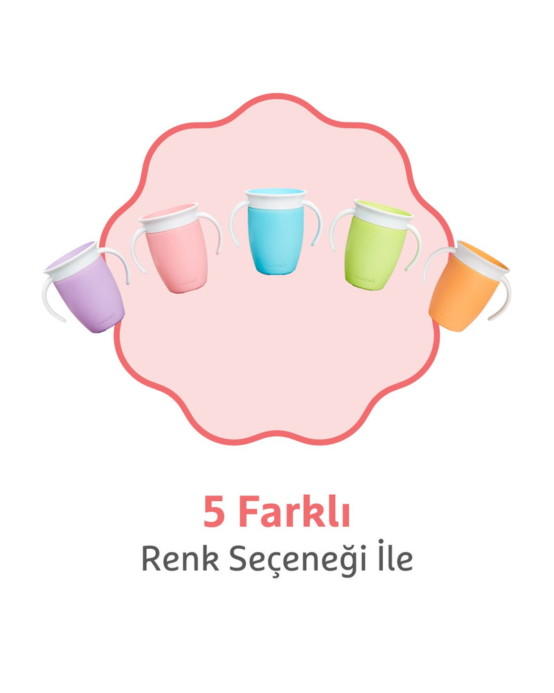 Munchkin Mucize 360° Alıştırma Bardağı 6ay+, 207ml, Pembe, 1 Adet