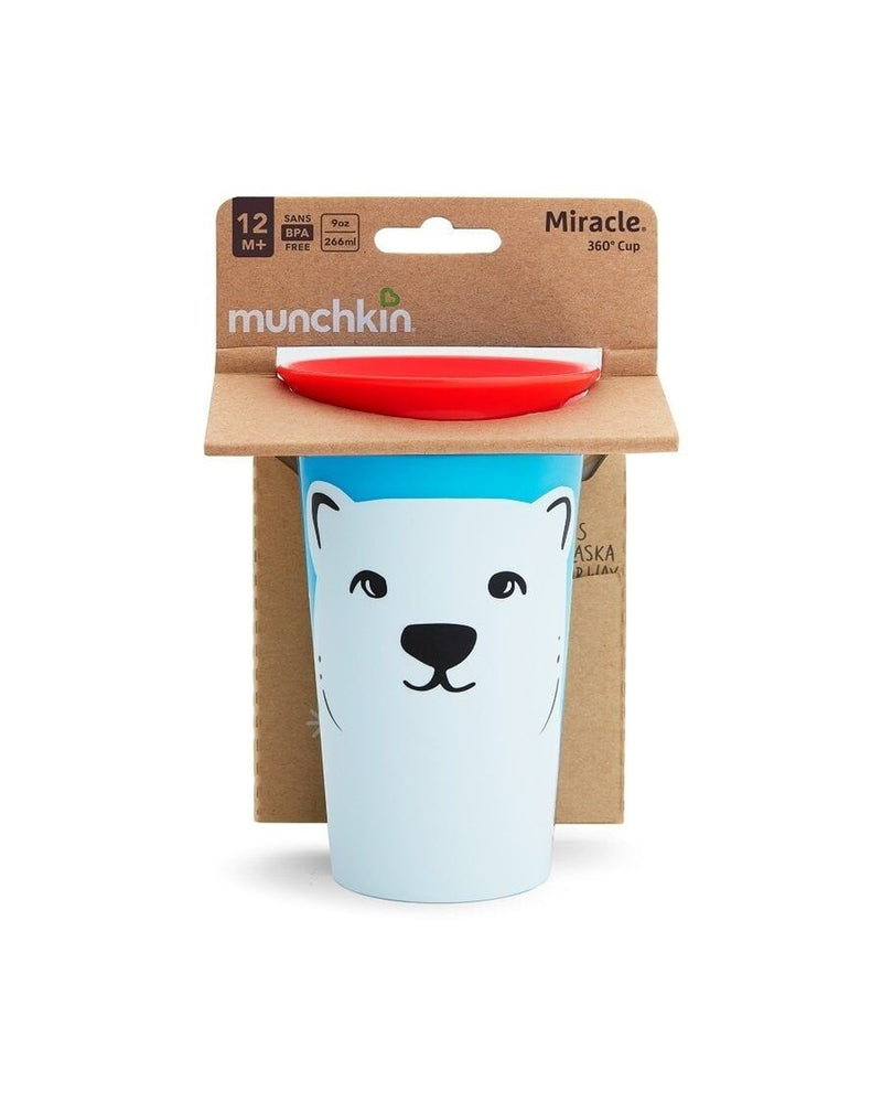 Munchkin Mucize 360° Wildlove Alıştırma Bardağı, 12ay+, 266ml,Ayı, 1 Paket