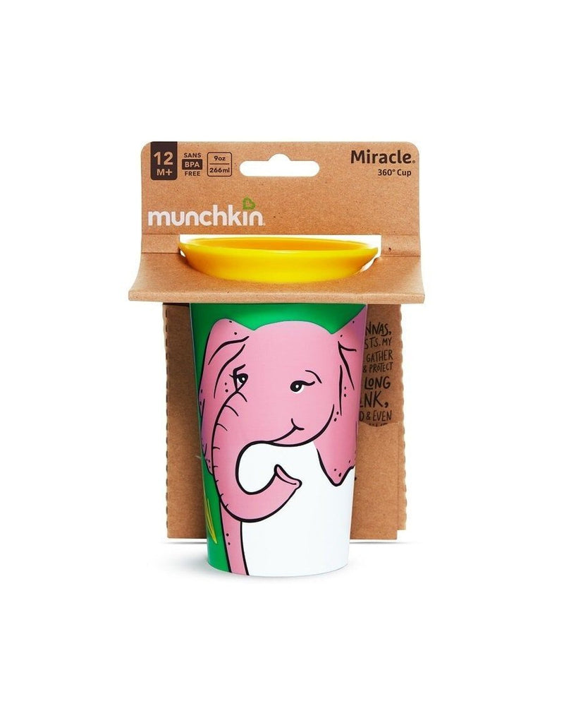 Munchkin Mucize 360° Wildlove Alıştırma Bardağı, 12ay+, 266ml, Fil, 1 Paket