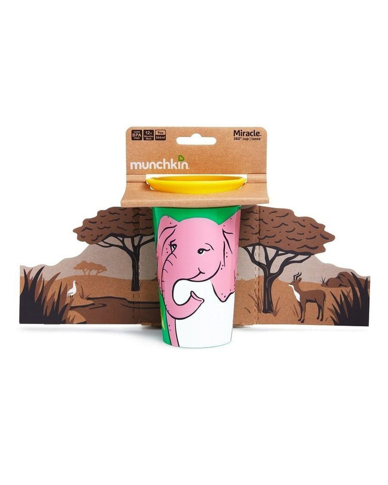 Munchkin Mucize 360° Wildlove Alıştırma Bardağı, 12ay+, 266ml, Fil, 1 Paket