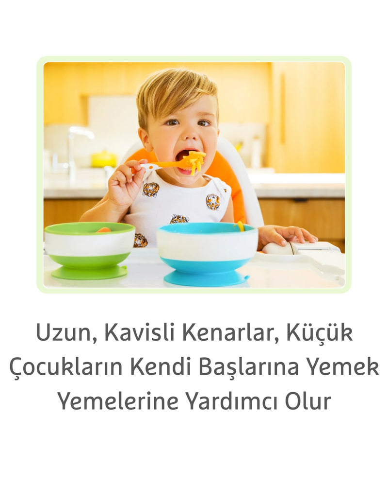 Munchkin 3’lü Vakumlu Beslenme Kasesi | 6 Ay+ | Kaymaz Taban | 3 Boy | BPA İçermez