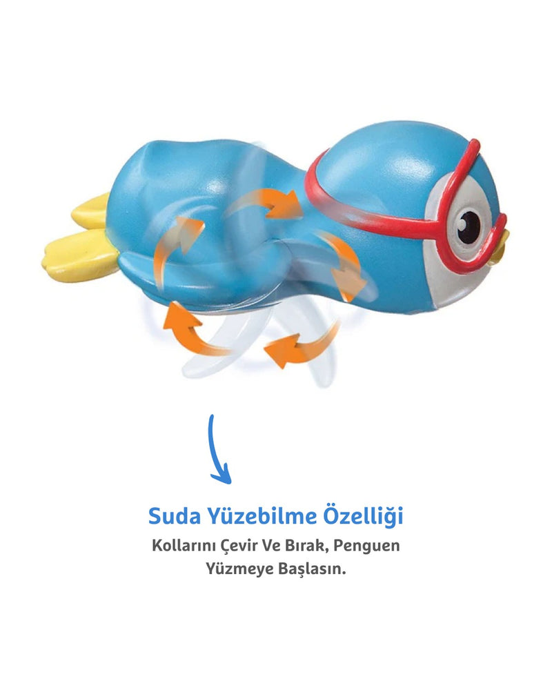 Munchkin Sevimli Penguen Banyo Oyuncağı – 9 Ay+, Bebek ve Çocuklar İçin Eğlenceli Su Oyuncağı