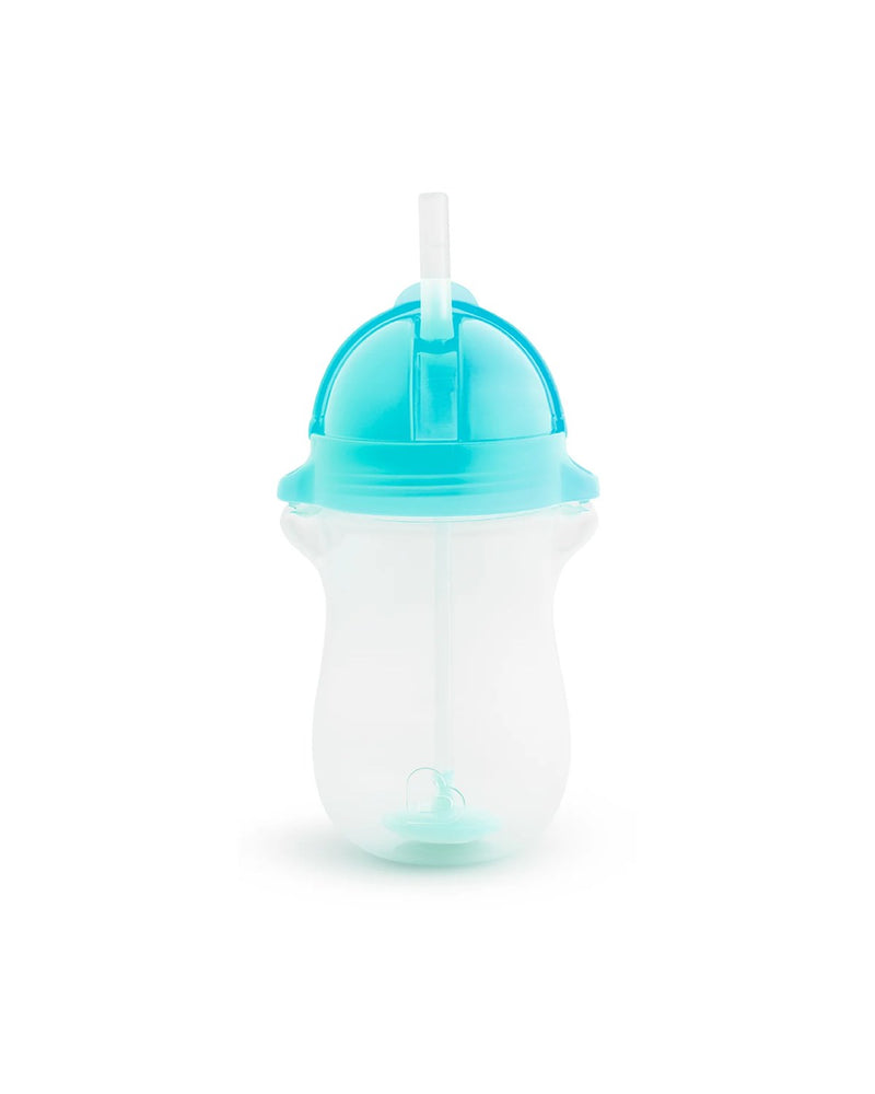Munchkin Tıklama Kilitli Uçlu Pipetli Alıştırma Bardağı, 12ay+, 296ml, Mavi, 1 Adet