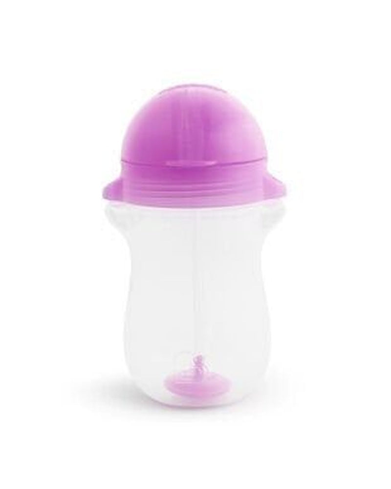 Munchkin Tıklama Kilitli Uçlu Pipetli Alıştırma Bardağı, 12ay+, 296ml, Mor, 1 Adet