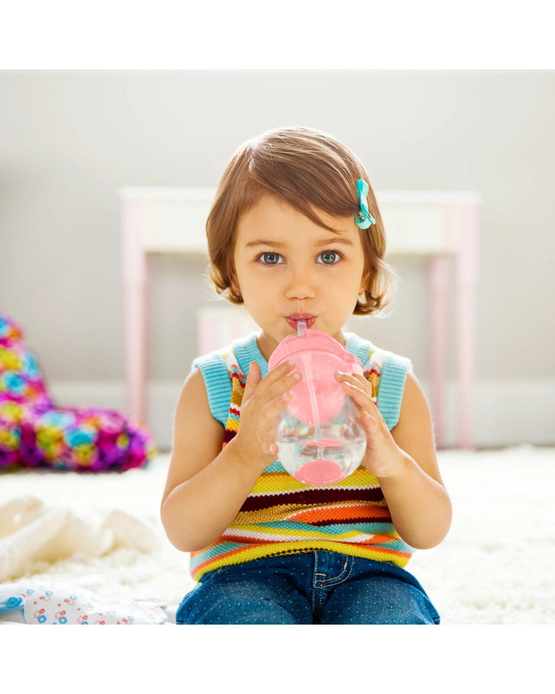 Munchkin Tıklama Kilitli Uçlu Pipetli Alıştırma Bardağı, 12ay+, 296ml, Pembe, 1 Adet